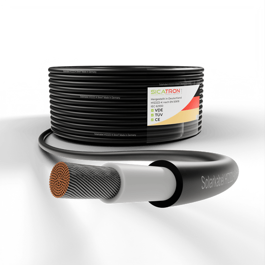 Solarkabel Solarleitung 4mm² 1 - 100 Meter PV Kabel H1Z2Z2 - K - sicatron24